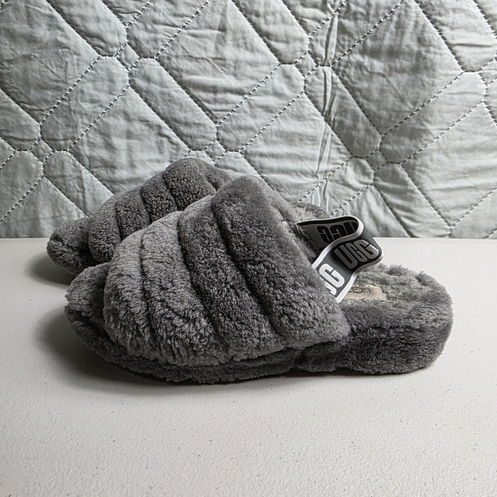 UGG Gray Slide Slip On Sandal Women's Comfort Shoes Slippers 
Sz USA 8